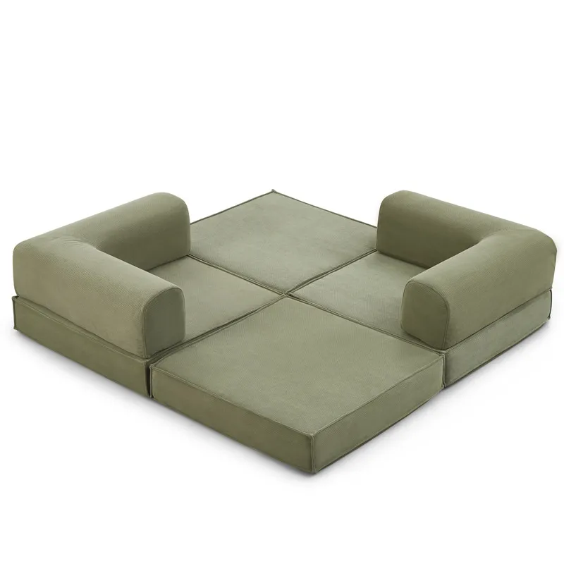 Modular folding dual purpose sofa bed