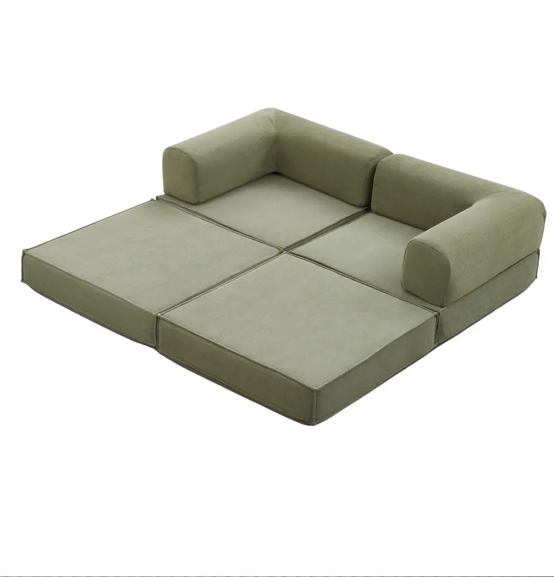 Modular folding dual purpose sofa bed