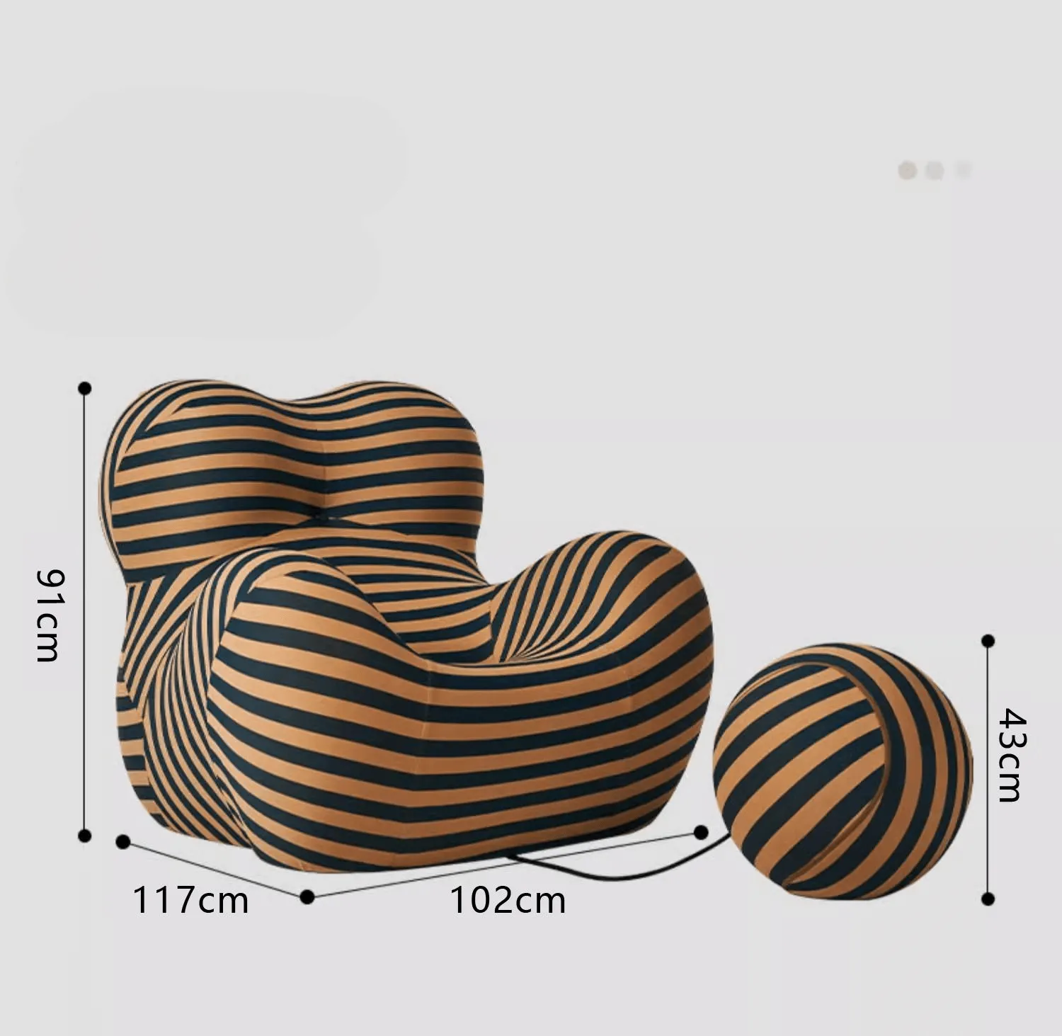 Modern Vacuum-Compressed Hug Armchair 