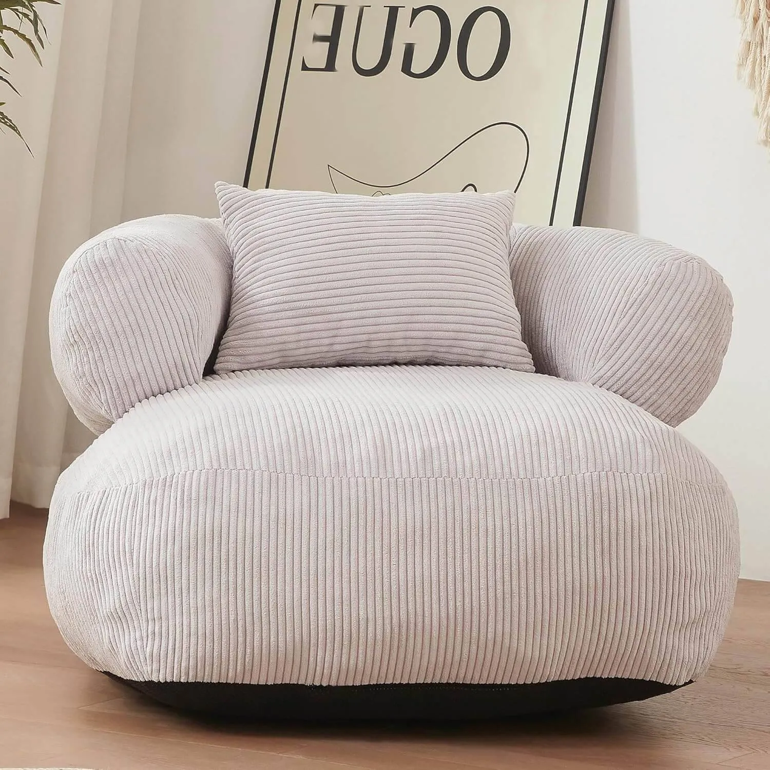 Adult BeanBag Chairs with Filler Included Living Room Floor Sofa Lazy Couch