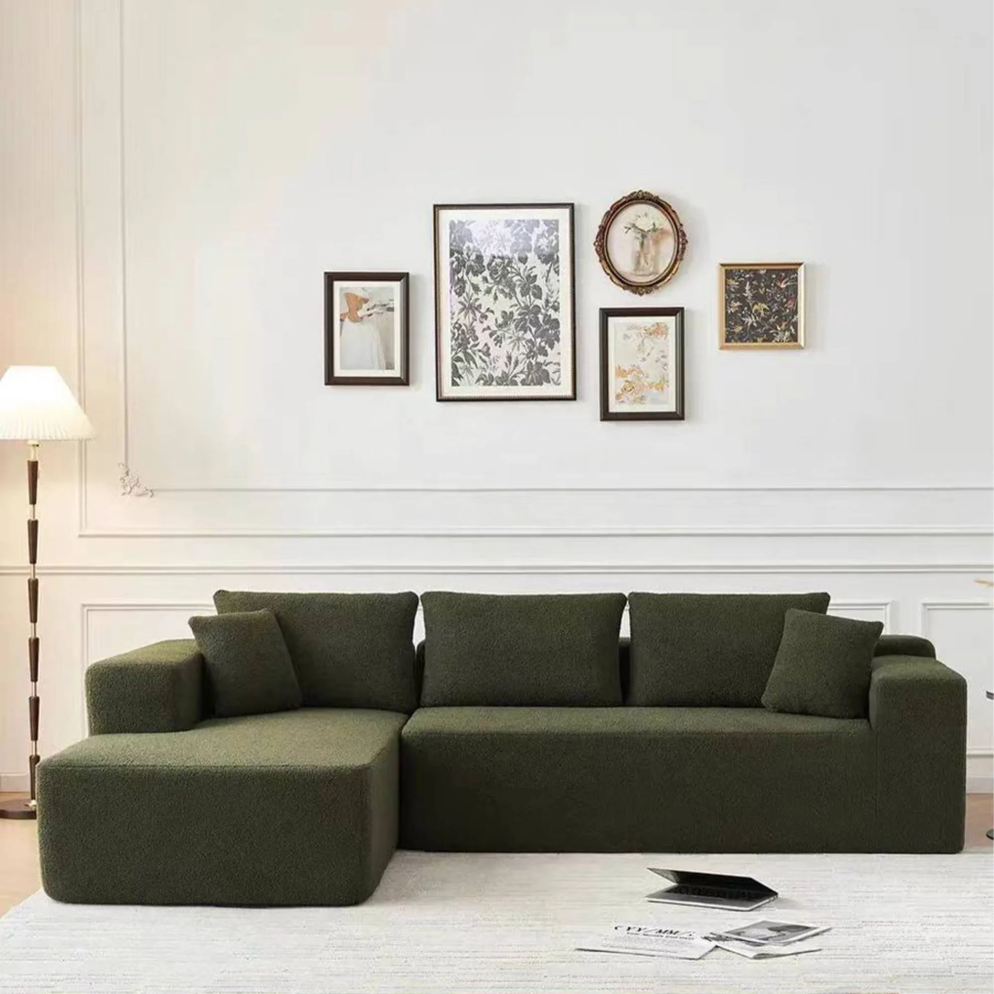 Modern 3-Seater Foldable Compression Sofa - Space-Saving Multi-Scene Fabric Sofa