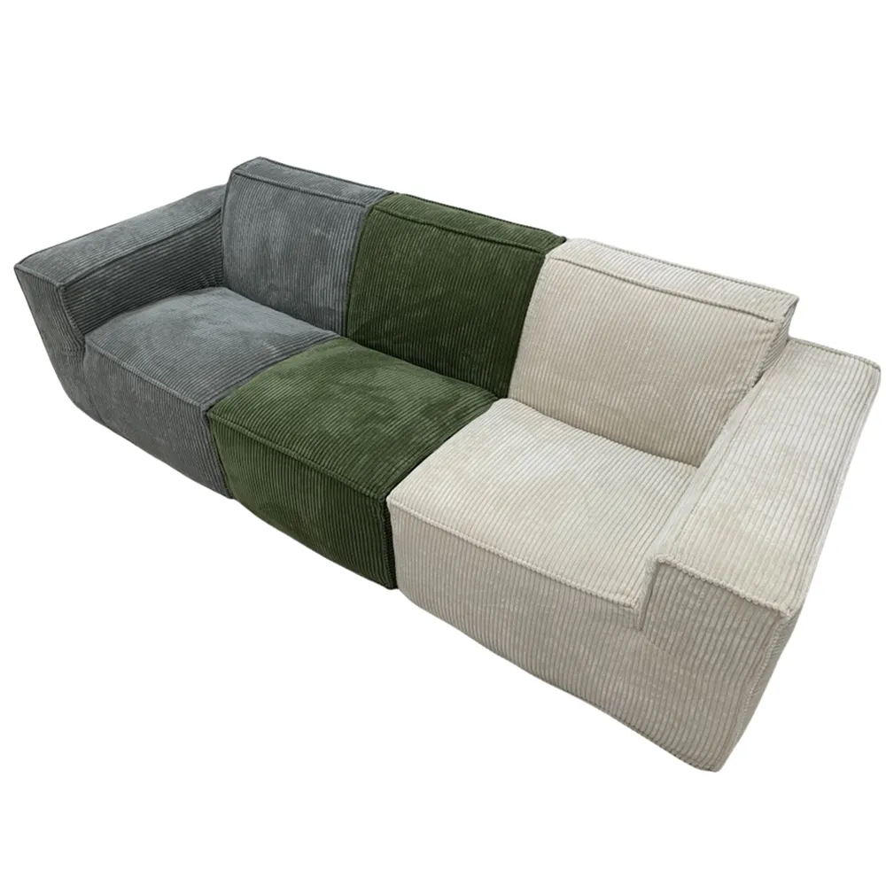 Modern casual three-seater reclining living room anti-wrinkle fabric vacuum compression sofa