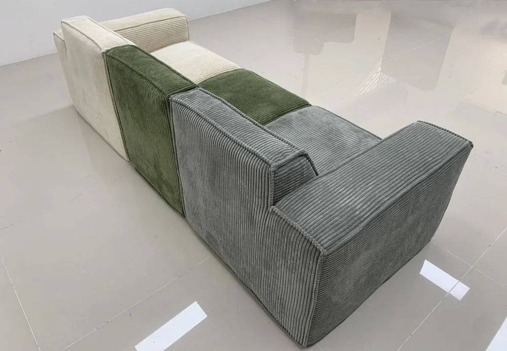 Modern casual three-seater reclining living room anti-wrinkle fabric vacuum compression sofa