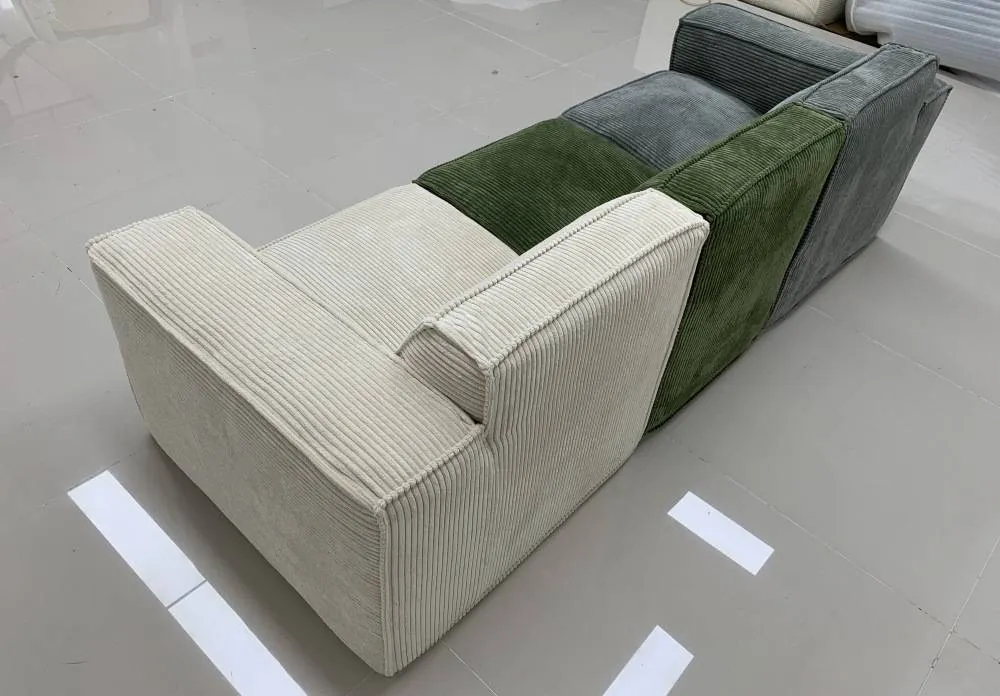 Modern casual three-seater reclining living room anti-wrinkle fabric vacuum compression sofa
