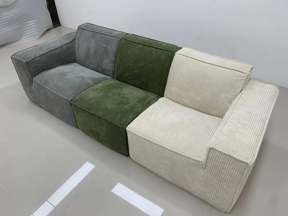 Modern casual three-seater reclining living room anti-wrinkle fabric vacuum compression sofa