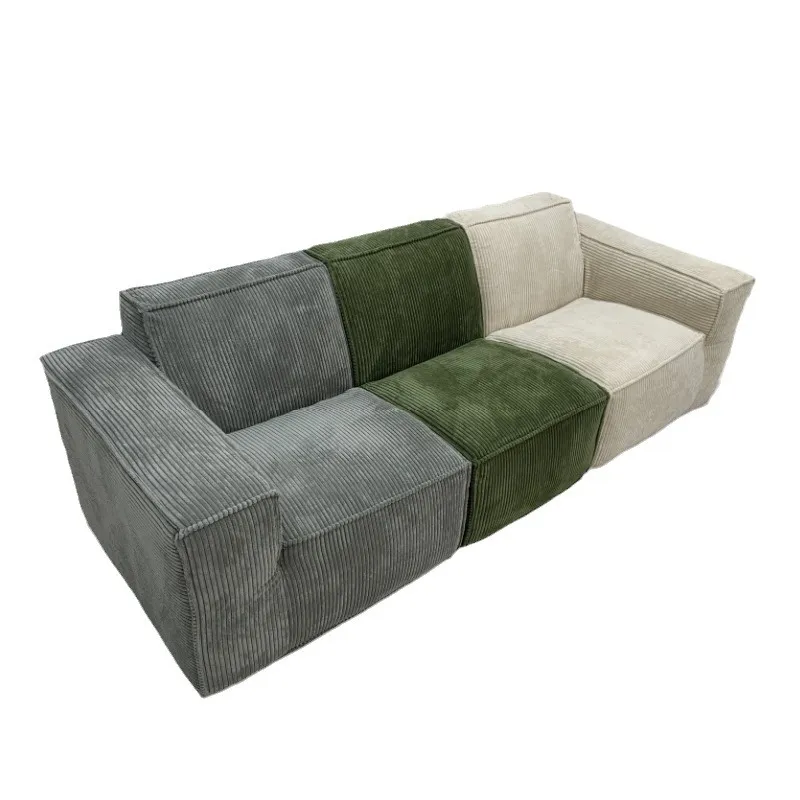 Modern casual three-seater reclining living room anti-wrinkle fabric vacuum compression sofa