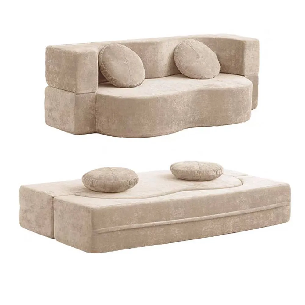 Comfortable Soft Multifunctional Sofa Bed - Sit, Lie & Hidden Unfolding Compressed Design