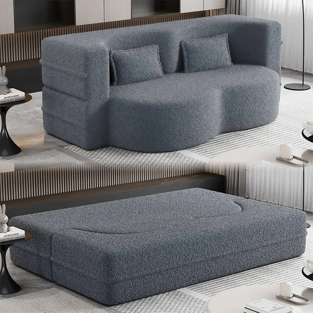 Comfortable Soft Multifunctional Sofa Bed - Sit, Lie & Hidden Unfolding Compressed Design
