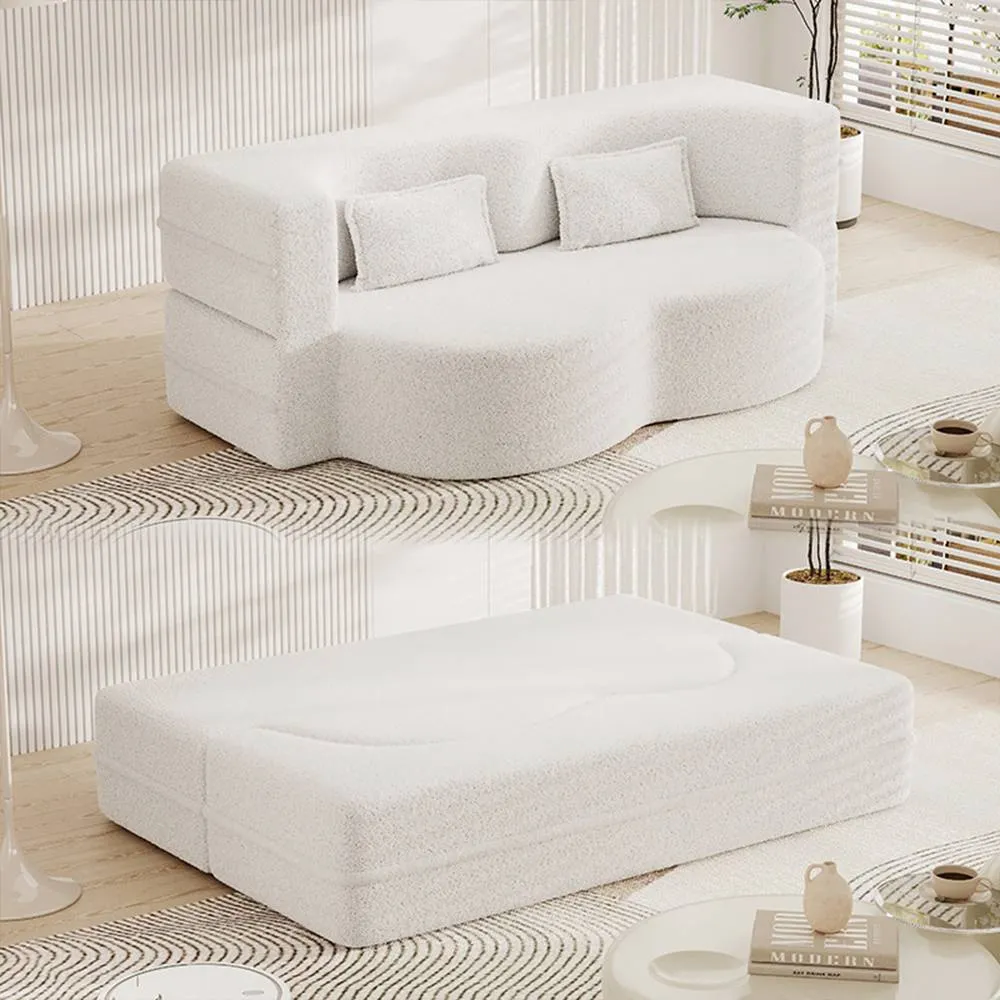 Comfortable Soft Multifunctional Sofa Bed - Sit, Lie & Hidden Unfolding Compressed Design